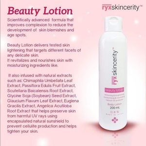 100% Authentic Ryx Skincerity Beauty Lotion